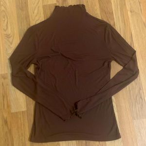 Trendy Long Sleeve Turtleneck Top